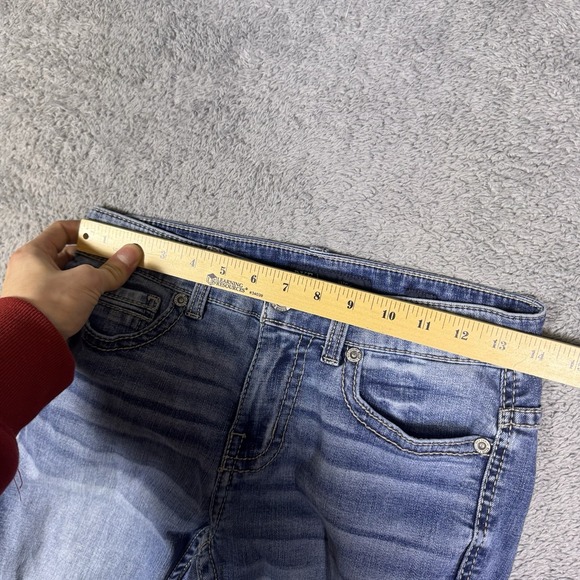 BKE Alec Jeans Mens 28x34 Whisker Straight Light Wash Denim Low Rise Cowboy - Picture 13 of 14